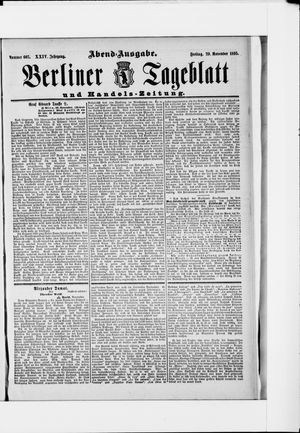 Berliner Tageblatt und Handels-Zeitung vom 29.11.1895