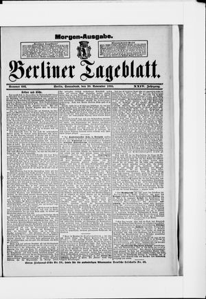 Berliner Tageblatt und Handels-Zeitung vom 30.11.1895