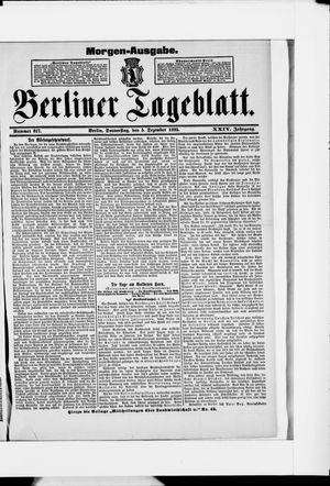 Berliner Tageblatt und Handels-Zeitung on Dec 5, 1895