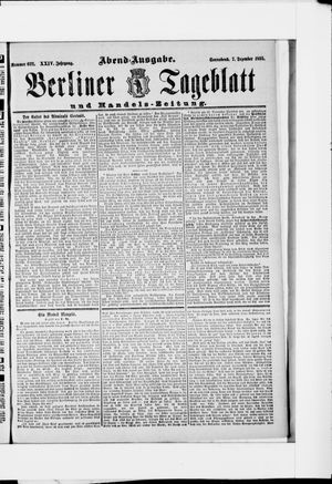Berliner Tageblatt und Handels-Zeitung vom 07.12.1895