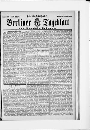Berliner Tageblatt und Handels-Zeitung vom 11.12.1895
