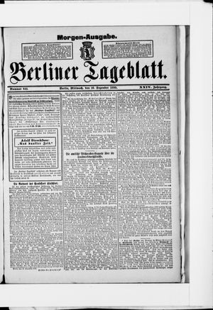 Berliner Tageblatt und Handels-Zeitung vom 18.12.1895