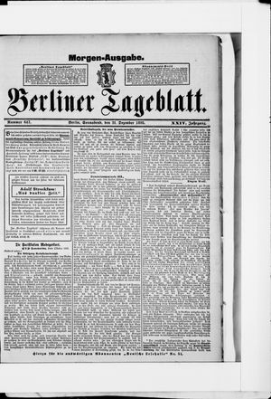 Berliner Tageblatt und Handels-Zeitung vom 21.12.1895