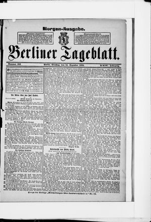 Berliner Tageblatt und Handels-Zeitung on Dec 24, 1895