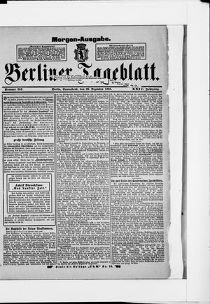 Berliner Tageblatt und Handels-Zeitung on Dec 28, 1895
