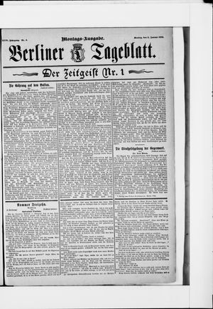 Berliner Tageblatt und Handels-Zeitung vom 06.01.1896