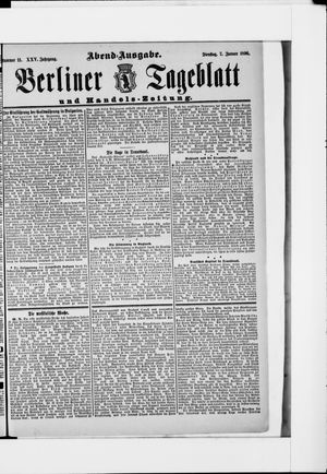 Berliner Tageblatt und Handels-Zeitung vom 07.01.1896