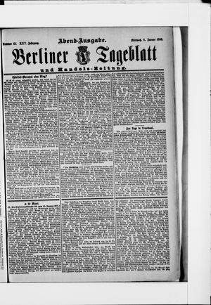 Berliner Tageblatt und Handels-Zeitung vom 08.01.1896