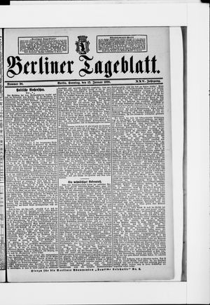 Berliner Tageblatt und Handels-Zeitung on Jan 12, 1896