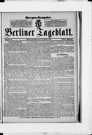 Berliner Tageblatt und Handels-Zeitung vom 16.01.1896