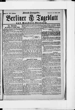 Berliner Tageblatt und Handels-Zeitung on Jan 18, 1896