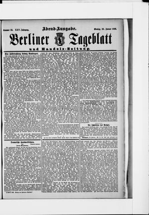 Berliner Tageblatt und Handels-Zeitung vom 20.01.1896