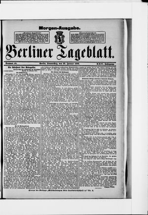 Berliner Tageblatt und Handels-Zeitung on Jan 23, 1896