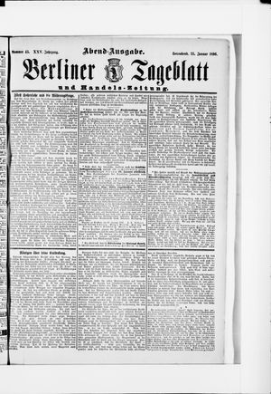 Berliner Tageblatt und Handels-Zeitung vom 25.01.1896