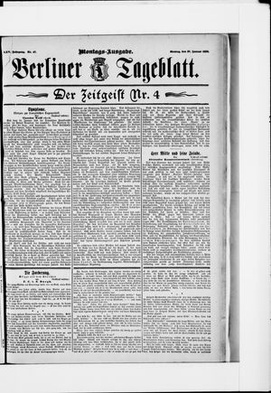 Berliner Tageblatt und Handels-Zeitung on Jan 26, 1896