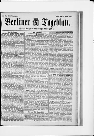 Berliner Tageblatt und Handels-Zeitung on Jan 27, 1896