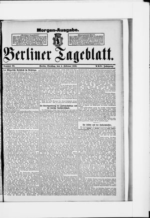 Berliner Tageblatt und Handels-Zeitung on Feb 4, 1896