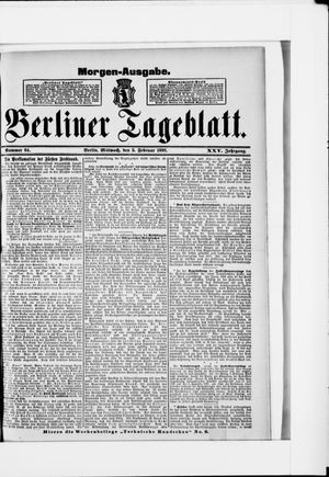 Berliner Tageblatt und Handels-Zeitung on Feb 5, 1896