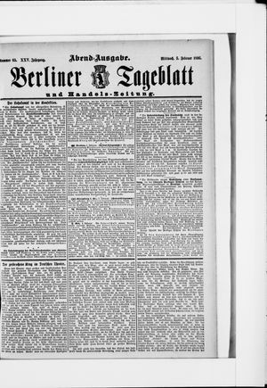 Berliner Tageblatt und Handels-Zeitung vom 05.02.1896
