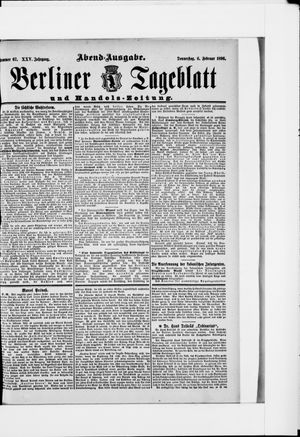 Berliner Tageblatt und Handels-Zeitung vom 06.02.1896