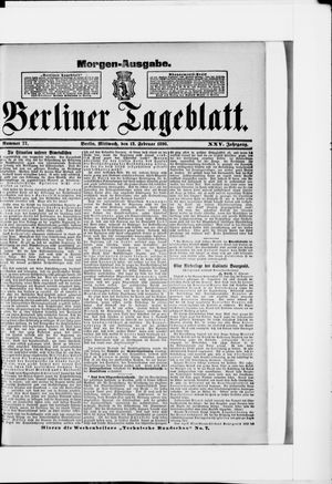 Berliner Tageblatt und Handels-Zeitung vom 12.02.1896