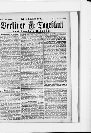 Berliner Tageblatt und Handels-Zeitung vom 17.02.1896