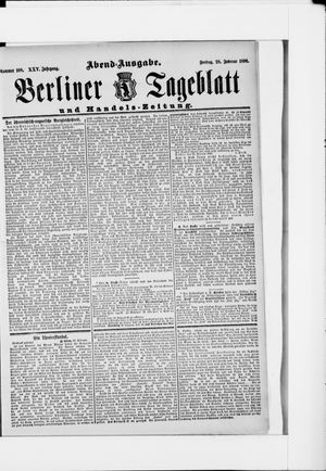 Berliner Tageblatt und Handels-Zeitung on Feb 28, 1896