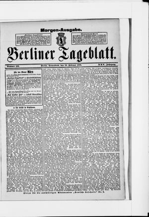 Berliner Tageblatt und Handels-Zeitung vom 29.02.1896