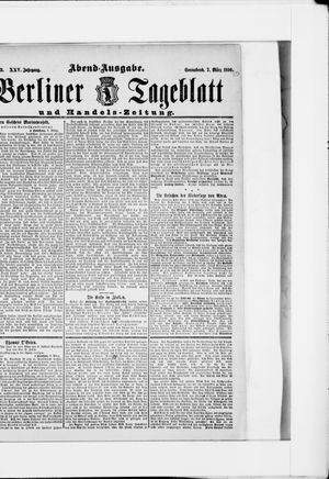 Berliner Tageblatt und Handels-Zeitung on Mar 7, 1896