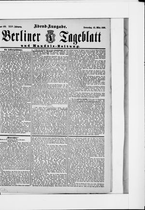 Berliner Tageblatt und Handels-Zeitung vom 12.03.1896