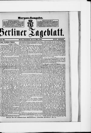 Berliner Tageblatt und Handels-Zeitung on Mar 14, 1896