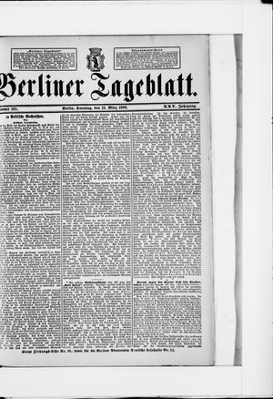 Berliner Tageblatt und Handels-Zeitung on Mar 15, 1896