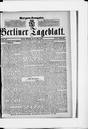 Berliner Tageblatt und Handels-Zeitung on Mar 25, 1896