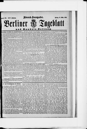 Berliner Tageblatt und Handels-Zeitung vom 27.03.1896