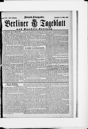 Berliner Tageblatt und Handels-Zeitung vom 28.03.1896