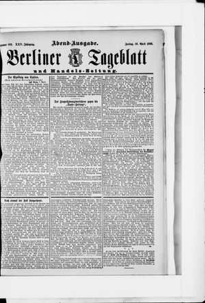 Berliner Tageblatt und Handels-Zeitung on Apr 10, 1896