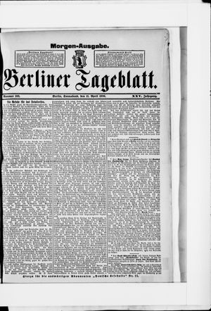 Berliner Tageblatt und Handels-Zeitung on Apr 11, 1896