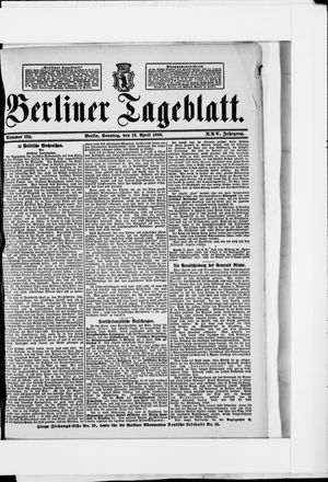 Berliner Tageblatt und Handels-Zeitung vom 12.04.1896