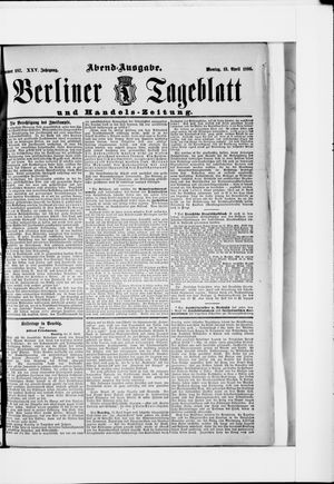 Berliner Tageblatt und Handels-Zeitung vom 13.04.1896