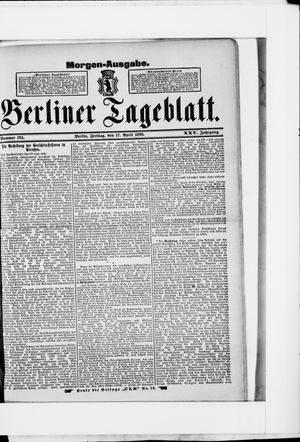 Berliner Tageblatt und Handels-Zeitung on Apr 17, 1896