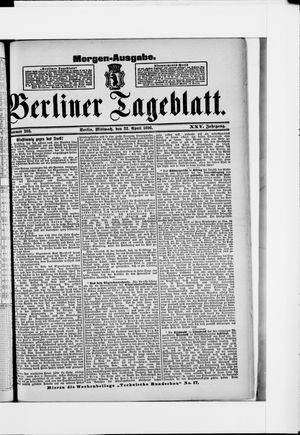 Berliner Tageblatt und Handels-Zeitung vom 22.04.1896
