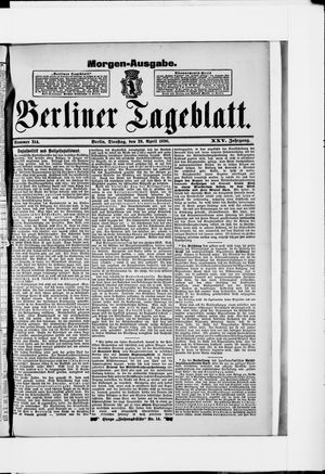 Berliner Tageblatt und Handels-Zeitung on Apr 28, 1896