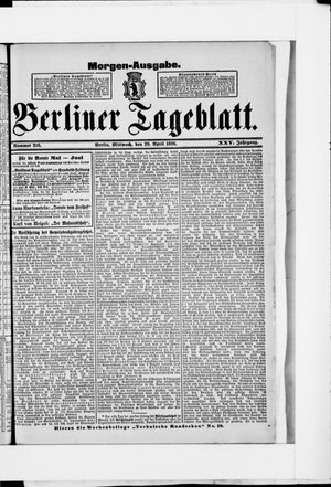 Berliner Tageblatt und Handels-Zeitung vom 29.04.1896