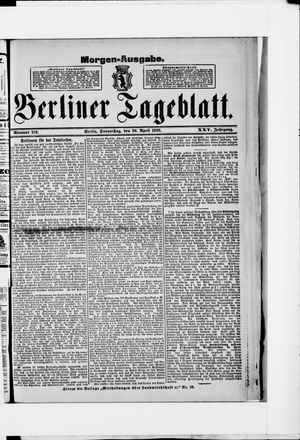Berliner Tageblatt und Handels-Zeitung on Apr 30, 1896