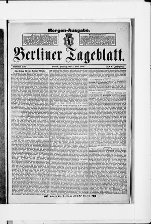 Berliner Tageblatt und Handels-Zeitung on May 1, 1896