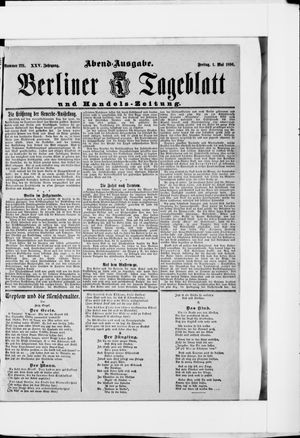 Berliner Tageblatt und Handels-Zeitung on May 1, 1896
