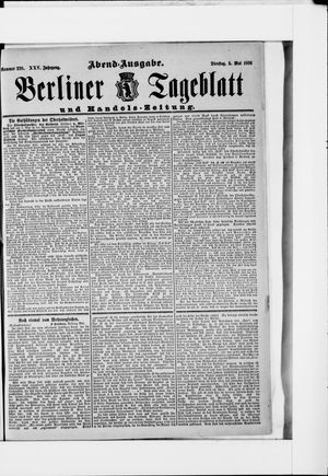 Berliner Tageblatt und Handels-Zeitung on May 5, 1896