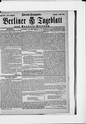 Berliner Tageblatt und Handels-Zeitung on May 6, 1896