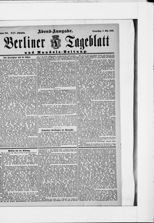 Berliner Tageblatt und Handels-Zeitung on May 7, 1896