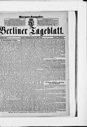 Berliner Tageblatt und Handels-Zeitung on May 9, 1896